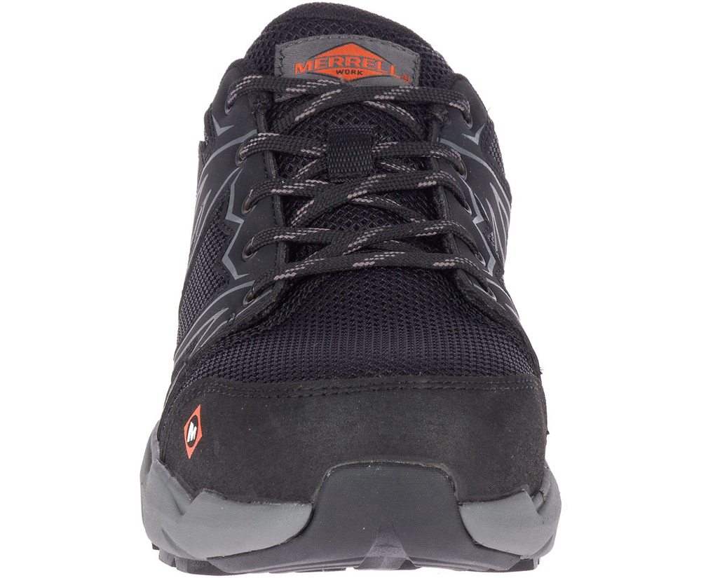 Merrell Work Shoes Black - Fullbench Superlite Alloy Toe SD+ Wide Width - Mens 38JNMESQV